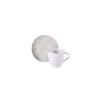 Conjunto Xícara e Pires de Chá Tramontina Floralis em Porcelana Decorada 200 ml 2 Peças