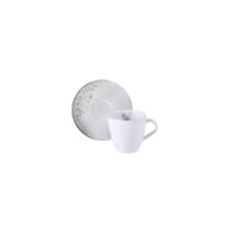Conjunto Xícara E Pires De Chá Tramontina Floralis Em Porcelana Decorada 200 Ml 2 Peças Conjunto Xícara E Pires De Chá Tramontina Floralis Em Porcelana Decorada 200 Ml 2 Peças