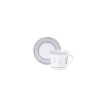 Conjunto Xícara e Pires de Chá Tramontina Gabrielle em Porcelana Decorada 2 Peças Conjunto Xícara e Pires de Chá Tramontina Gabrielle em Porcelana Decorada 2 Peças