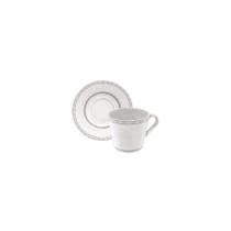 Conjunto Xícara e Pires de Chá Tramontina Gabrielle em Porcelana Decorada Conjunto Xícara e Pires de Chá Tramontina Gabrielle em Porcelana Decorada