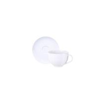 Conjunto Xícara e Pires de Chá Tramontina Maria Augusta em Porcelana 250 ml 2 Peças