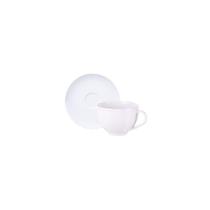 Conjunto Xícara E Pires De Chá Tramontina Maria Augusta Porcelana 250ml 2 Peças(1 Xícara + 1 Pires) Tramontina