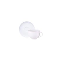 Conjunto Xícara e Pires de Chá Tramontina Maria Augusta Porcelana 250ml 2 Peças (1 Xícara + 1 pires) Conjunto Xícara e Pires de Chá Tramontina Maria Augusta Porcelana 250ml 2 Peças (1 Xícara + 1 pires)