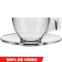 Conjunto Xicara e Pires Ideal para Café 90ml Vidro - Duralex