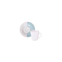 Conjunto Xícara Pires Café Tramontina Aquarius Porcelana 70ml Tramontina Conjunto Xícara Pires Café Tramontina Aquarius Porcelana 70ml Tramontina