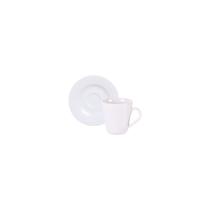 Conjunto Xícara Pires Café Tramontina Vibrare Porcelana 70ml 2 Peças