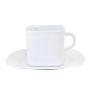 Conjunto Xícara Quadrada com Pires em Melamina 250 ml Conjunto Xícara Quadrada com Pires em Melamina 250 ml