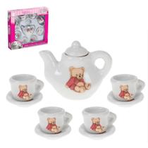 Conjunto Xícaras Chá Porcelana Brincando Casinha Urso Pooh Conjunto Xícaras Chá Porcelana Brincando Casinha Urso Pooh