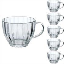 Conjunto Xícaras de Chá Alice 220 ml Em Vidro - 6 Peças Conjunto Xícaras de Chá Alice 220 ml Em Vidro - 6 Peças