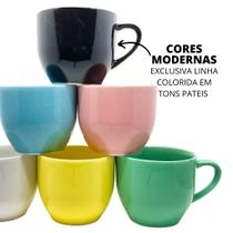 Conjunto Xícaras Kit 6 Peças Porcelana Chicara Chá e Café 170ML