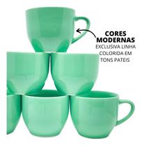 Conjunto Xícaras Kit 6 Peças Porcelana Chicara Chá e Café 170ML