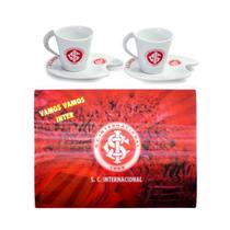Conjunto Xícaras, Pires E Jogo Americano Internacional Times de Futebol Conjunto Xícaras, Pires E Jogo Americano Internacional Times de Futebol