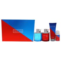 Conjunto Yacht Man - Edt Spray 3.4 Oz Azul e Vermelho