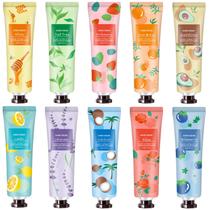 Conjunto YAERZI de Cremes para Mãos - 10 Fragrâncias Naturais de Plantas