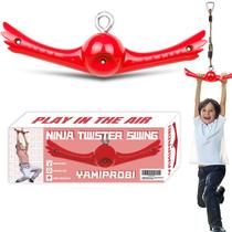 Conjunto YAMIPROBI Ninja-Twister Swing Spins: acessórios Slackline Brinquedos Twist-Spin Flips com alça de 360 Activate Ninja Powers Acessórios Ninja Warrior Brinquedos infantis Ninja Hang para playground e quintal, vermelhos Conjunto YAMIPROBI Ninja-Twister Swing Spins: acessórios Slackline Brinquedos Twist-Spin Flips com alça de 360 Activate Ninja Powers Acessórios Ninja Warrior Brinquedos infantis Ninja Hang para playground e quintal, vermelhos