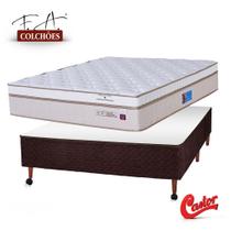 Conjunto Zen Plus Bioquântico Vibroterapia Casal Box Castor Revolution Marrom 138x188x76cm