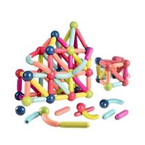 Conjuntos Blocos Educativos Magnético 128 Peças Construção 3D Criativas