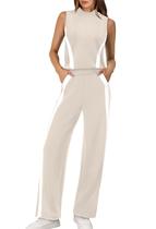 Conjuntos combinando XIEERDUO: roupas femininas de verão de 2 peças, bege, L