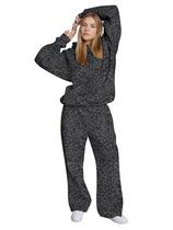 Conjuntos de 2 peças, calças de moletom femininas com capuz e leopardo Ythomm Conjuntos de 2 peças, calças de moletom femininas com capuz e leopardo Ythomm