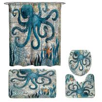 Conjuntos de acessórios de banheiro conjunto de cortinas de chuveiro de banheiro de polvo 3 peças, incluindo tapete de cortina de chuveiro almofada de pé em forma de u Conjuntos de acessórios de banheiro conjunto de cortinas de chuveiro de banheiro de polvo 3 peças, incluindo tapete de cortina de chuveiro almofada de pé em forma de u