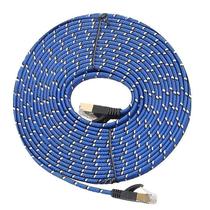 Conjuntos de acessórios de computador 10m banhado a ouro cat-7 10 gigabit ethernet patch cable ultra plano para modem roteador lan rede construída Conjuntos de acessórios de computador 10m banhado a ouro cat-7 10 gigabit ethernet patch cable ultra plano para modem roteador lan rede construída