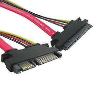 Conjuntos de acessórios de computador 15 + 7 pinos serial ata macho para fêmea cabo de extensão de alimentação de dados para sata hdd comprimento: 26cm