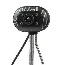 Conjuntos de acessórios de computador 5.0 mega pixels usb 2.0 câmera pc sem driver webcam com microfone e 4 luzes led comprimento do cabo: 1,1 m