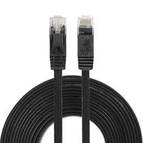 Conjuntos de acessórios de computador 7.6m cat6 ultrafino flat ethernet rede lan cabo patch lead rj45 preto