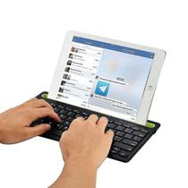 Conjuntos de acessórios de computador b908 teclado sem fio bluetooth ultra-fino de 78 teclas com suporte côncavo para celular preto Conjuntos de acessórios de computador b908 teclado sem fio bluetooth ultra-fino de 78 teclas com suporte côncavo para celular preto