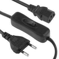 Conjuntos de acessórios de computador Cabo de alimentação CA de 3 pinos com comprimento de interruptor 304:1,2 m preto