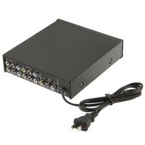 Conjuntos de acessórios de computador Divisor de amplificador de áudio de vídeo de 4 vias com interruptor 1 entrada 4 saídas jm-va104 - HUOGUO