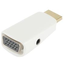 Conjuntos de acessórios de computador full hd 1080p hdmi para vga e adaptador de áudio para projetor de monitor hdtv branco Conjuntos de acessórios de computador full hd 1080p hdmi para vga e adaptador de áudio para projetor de monitor hdtv branco