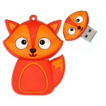 Conjuntos de acessórios de computador microdrive 16gb usb 2.0 criativo fofo fox u disco