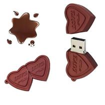 Conjuntos de acessórios de computador microdrive 4gb usb 2.0 criativo coração chocolate u disco