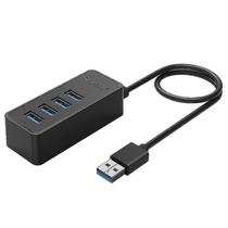 Conjuntos de acessórios de computador orico w5p-u3-30 hub de mesa usb 3.0 de 4 portas com fonte de alimentação de cabo micro usb de 30cm preto