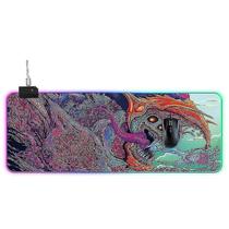 Conjuntos de acessórios de computador padrão de monstro de computador mouse pad iluminado tamanho: 80x30x0.4cm