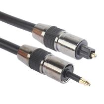 Conjuntos de acessórios de computador toslink macho para cabo de áudio óptico digital macho de 3,5 mm comprimento: 1,5 m od: 5,0 mm banhado a ouro preto