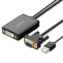 Conjuntos de acessórios de computador ugreen mm119 1080p full hd vga para dvi 24+1 macho para fêmea cabo adaptador para computador pc laptop