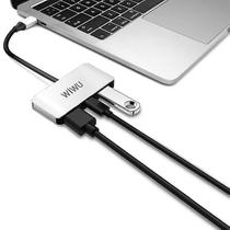 Conjuntos de acessórios de computador wiwu c2h tipo-c hub 3 em 1 adaptador de hub de extensão multifuncional usb-c tipo-c