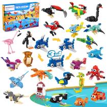 Conjuntos de blocos de construção NOMISURIT Ocean Animals Kids 6-12 anos 24P