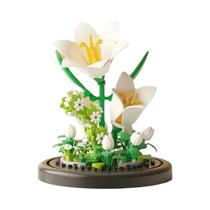 Conjuntos De Blocos De Montar DIY MOC Para Crianças: Arranjos Florais De Tulipa, Rosa, Girassol E