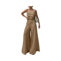 Conjuntos De Calças Retrô Femininas Para Escritório, Sem Mangas, Tops Elegantes De Pernas Largas, Conjuntos De Calças Retrô Femininas Para Escritório, Sem Mangas, Tops Elegantes De Pernas Largas,