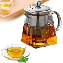 Conjuntos de chá de café bule de vidro resistente ao calor com infusor de aço inoxidável recipiente aquecido bule de chá boa chaleira transparente