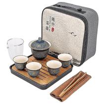 Conjuntos de chá de café conjunto de chá portátil inclui 1 bule 4 xícaras de chá bonito e fácil bule chaleira de viagem chinesa