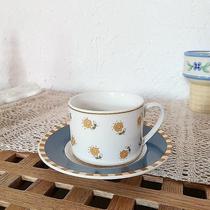 Conjuntos de chá de café padrão de flores cerâmica leite chá copo copo de café caneca de café e pires conjuntos