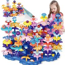 Conjuntos de construção de brinquedos SLTBEH Coral Garden Flower 136 unidades com estojo Conjuntos de construção de brinquedos SLTBEH Coral Garden Flower 136 unidades com estojo