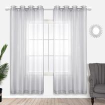 Conjuntos de cortinas KOUFALL Silver Sheer 2 painéis 132x213cm