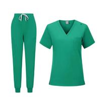 Conjuntos De Esfoliante De Enfermeira Respirável Feminino Jaleco Vestido Cirúrgico Hospital Workwear