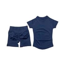 Conjuntos De Ginástica Sem Costura Para Mulheres, Camiseta De Manga Curta E Leggings Para Yoga,