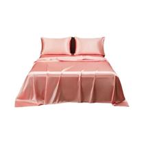 Conjuntos De Lençóis De Cetim Sedoso E Suave Com Efeito Refrescante E Fronha Para Cama De Solteiro,